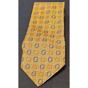 Robert Talbott Studio Men's Silk Tie Yellow Geometric Pattern